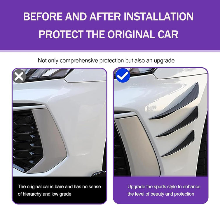 6 PCS Car Spoiler Canards Kit