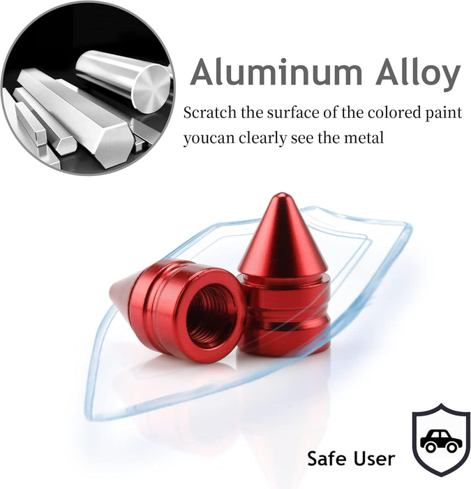 Car Tire Valve Caps, 4 Pieces 