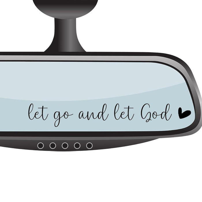 4 Xlet Go and Let God Rear View Mirror Sticker