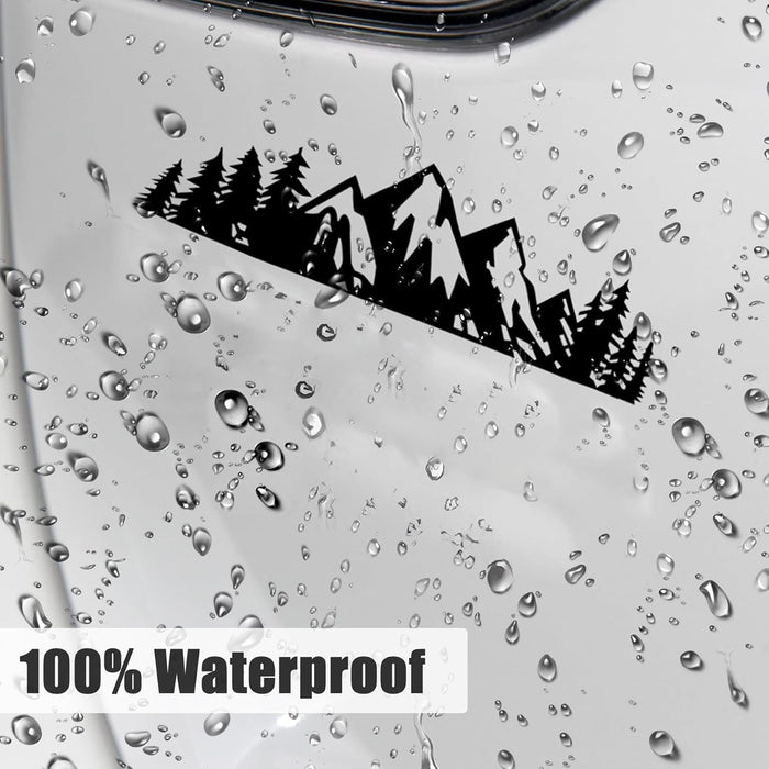 Vinyl Snow Mountain Tree Decal Sticker