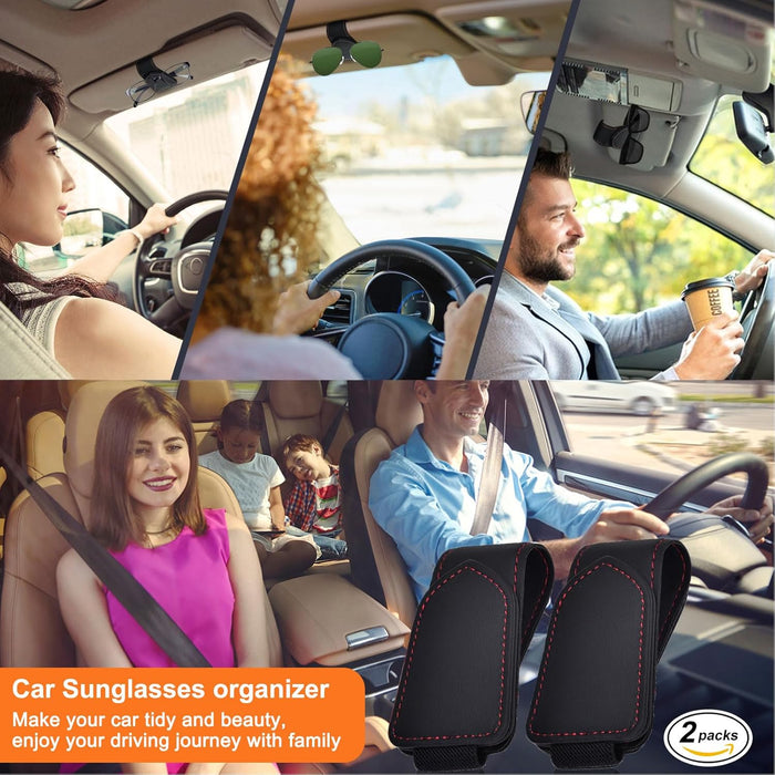 Black Sunglasses Holder for Car Visor