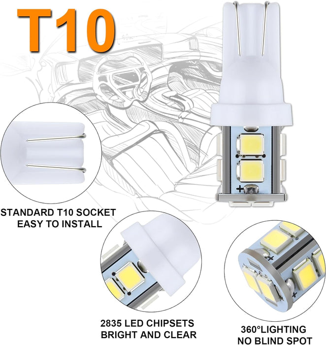24 Pieces Dome Light LED Car Interior Bulb Kit 