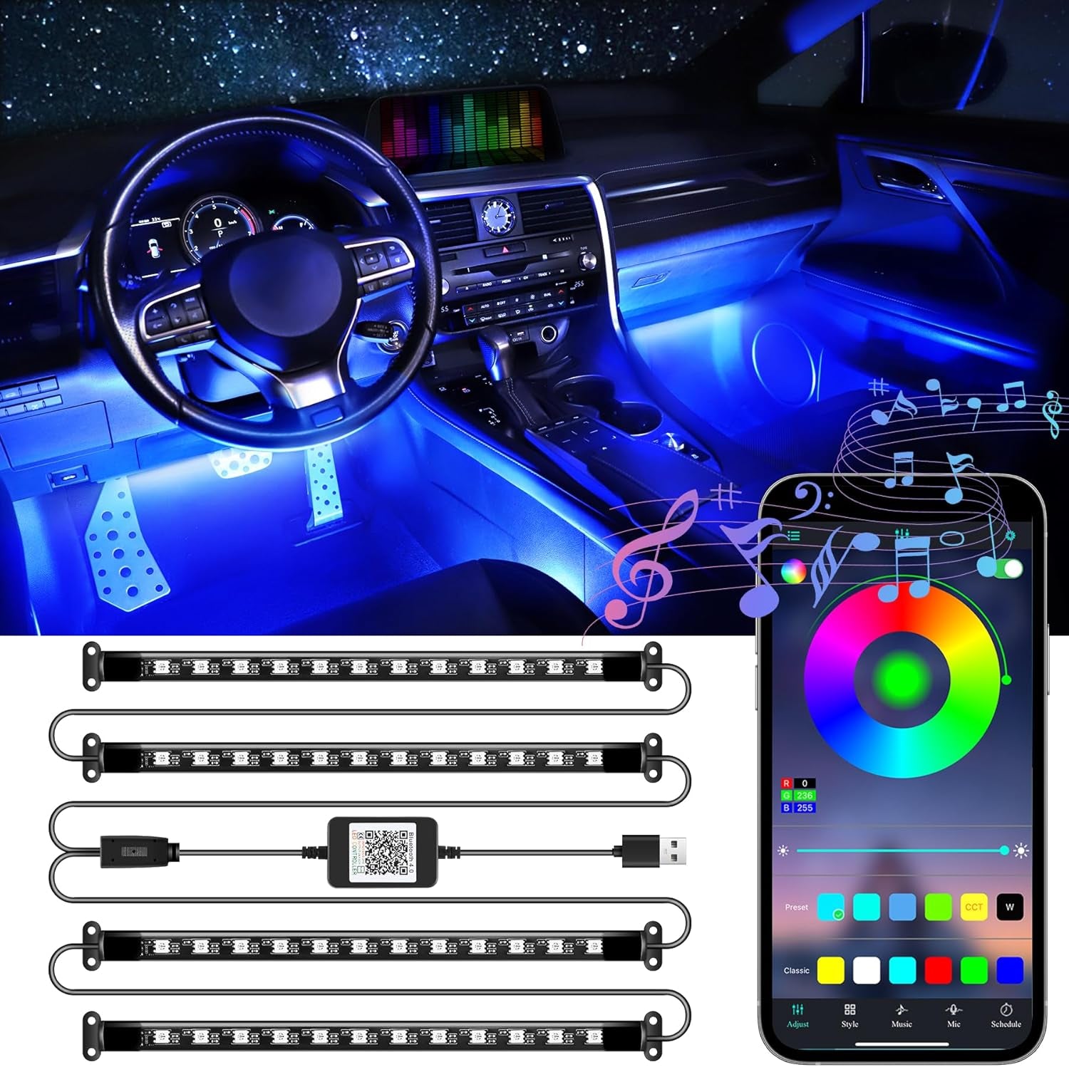 Accent Interior Car Lights