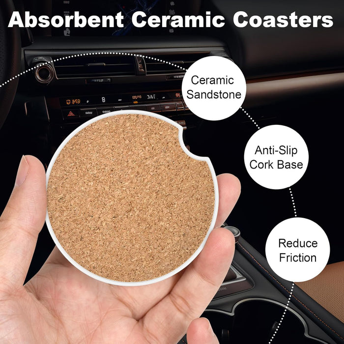 2 Pack Car Cup Holder Coasters