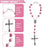2PCS Pink Rosary Pendant Car Interior