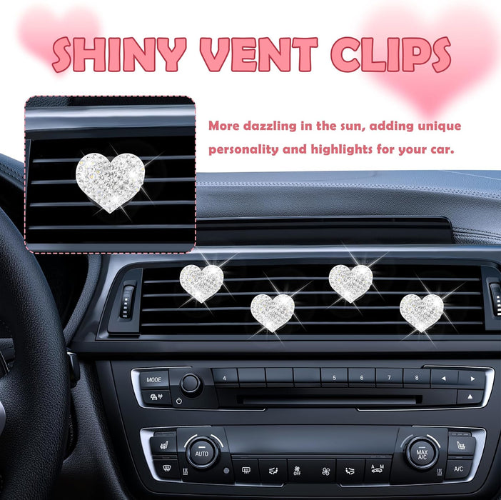 4PCS Heart-Shaped Car Vent Clips 