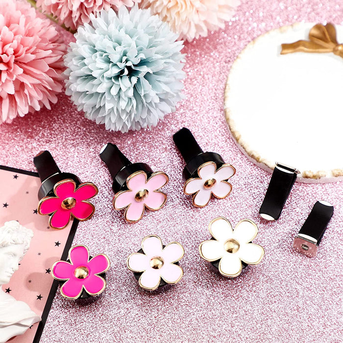 6 Pcs Daisy Flower Air Vent Clip Accessories 
