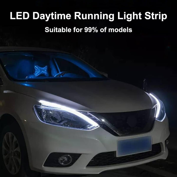 Car LED Strip Lights, 2Pcs 24 Inch Flexible