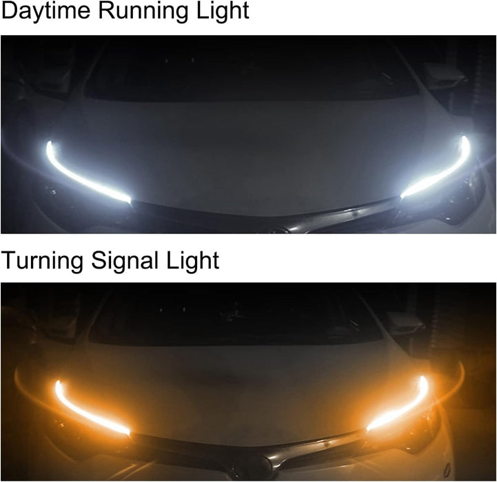 Car LED Strip Lights, 2Pcs 24 Inch Flexible