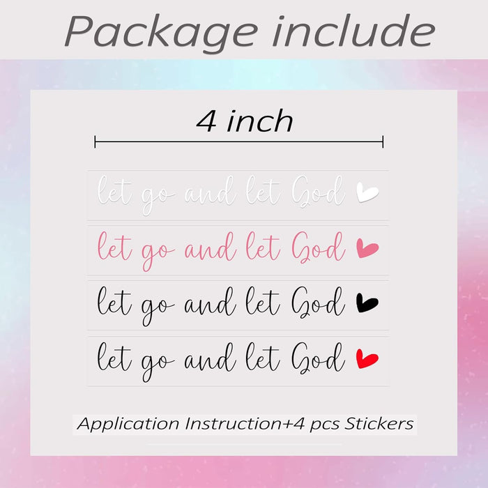 4 Xlet Go and Let God Rear View Mirror Sticker