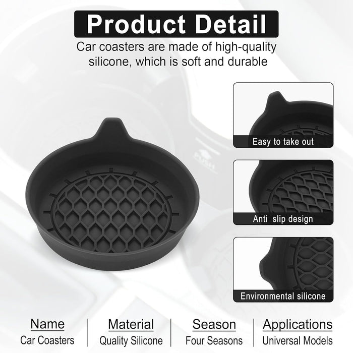Car Cup Holder Coaster, Silicone Cup Holder