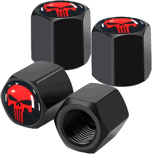 4 Pack Skull Car Wheel Tire Valve Stem Caps