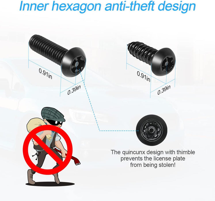anti Theft License Plate Screws Kits-