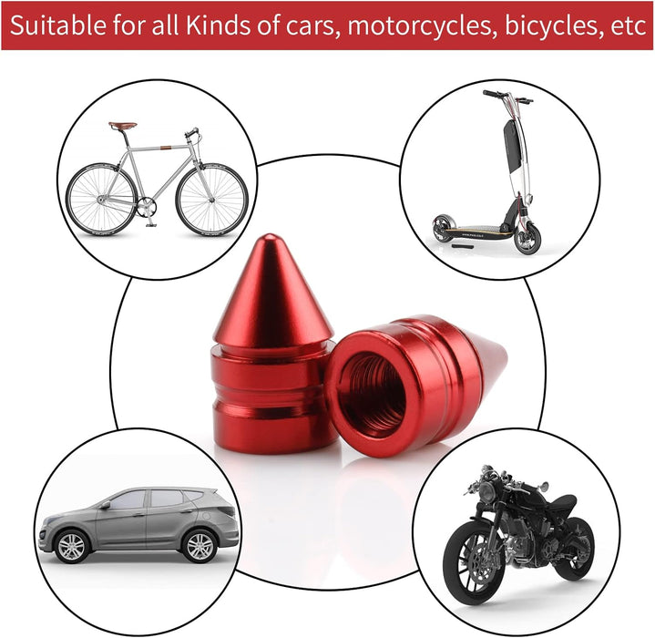Car Tire Valve Caps, 4 Pieces 