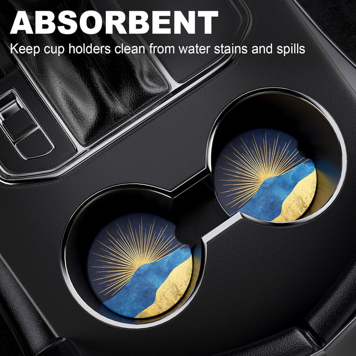 2 Pack Car Cup Holder Coaster, 2.63 Inch