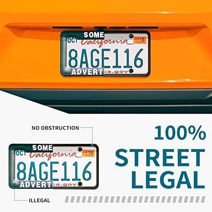 Silicone License Plate Frames Black