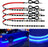 Car Led Strip Lights 24" Connectable Blue Led Light Strip for Cars Boat Marine Golf Cart Trucks Waterproof 12V Led Light Strip, 4Pack