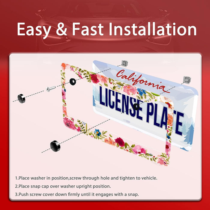 Personalise Artistic Flower Pink License
