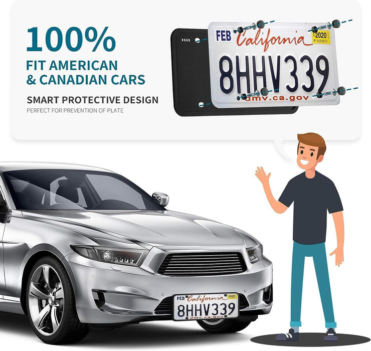 Silicone License Plate Frames Black