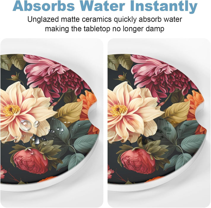 2 Pack Car Cup Holder Coasters