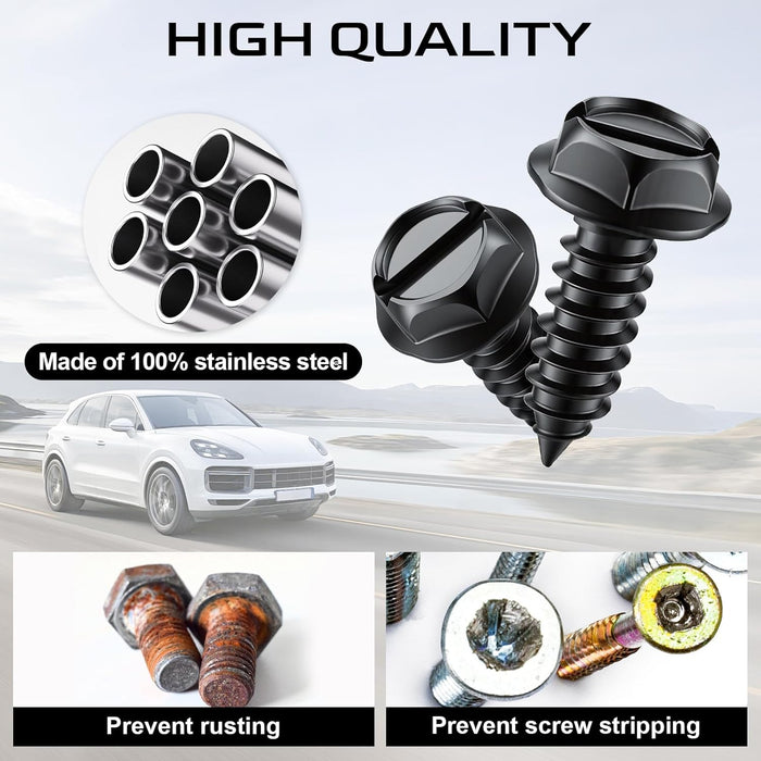 Rustproof License Plate Screws 