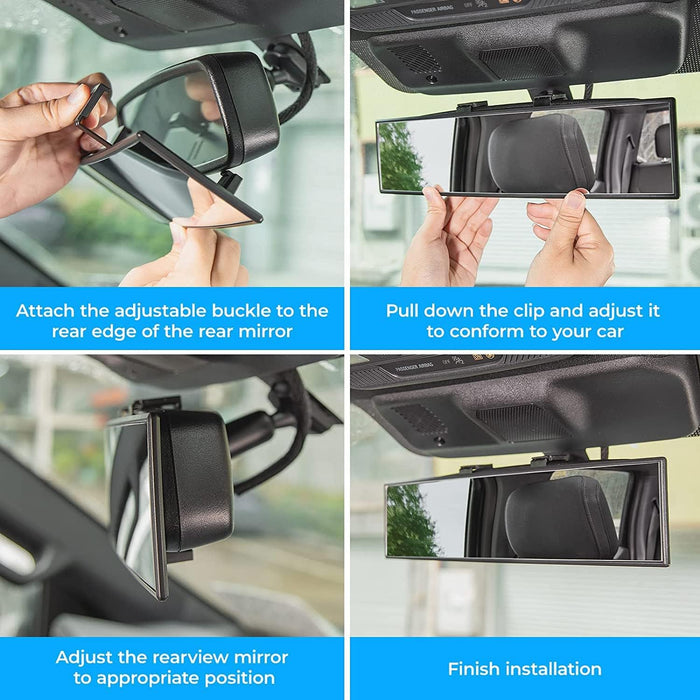 Rear View Mirror, Universal 11.81 Inch