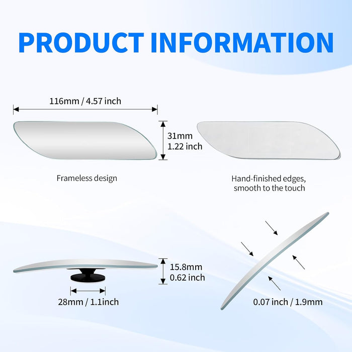 2 PCS Car Blind Spot Mirror