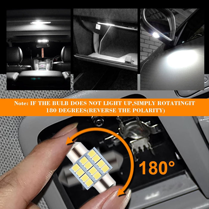 24 Pieces Dome Light LED Car Interior Bulb Kit 