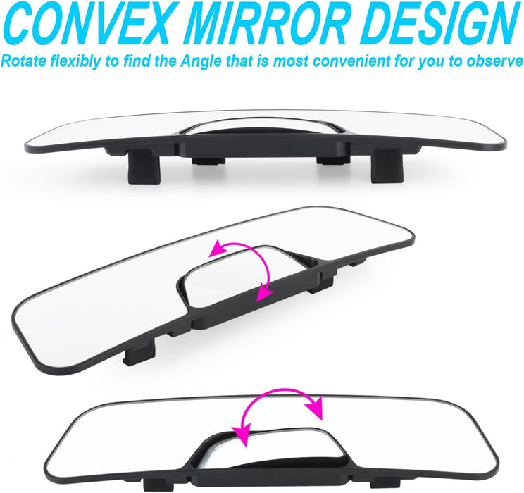 12" Car Rear View Mirror, Car Panoramic 