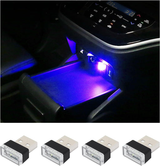 4 PCS USB LED Car Interior Atmosphere Lamp